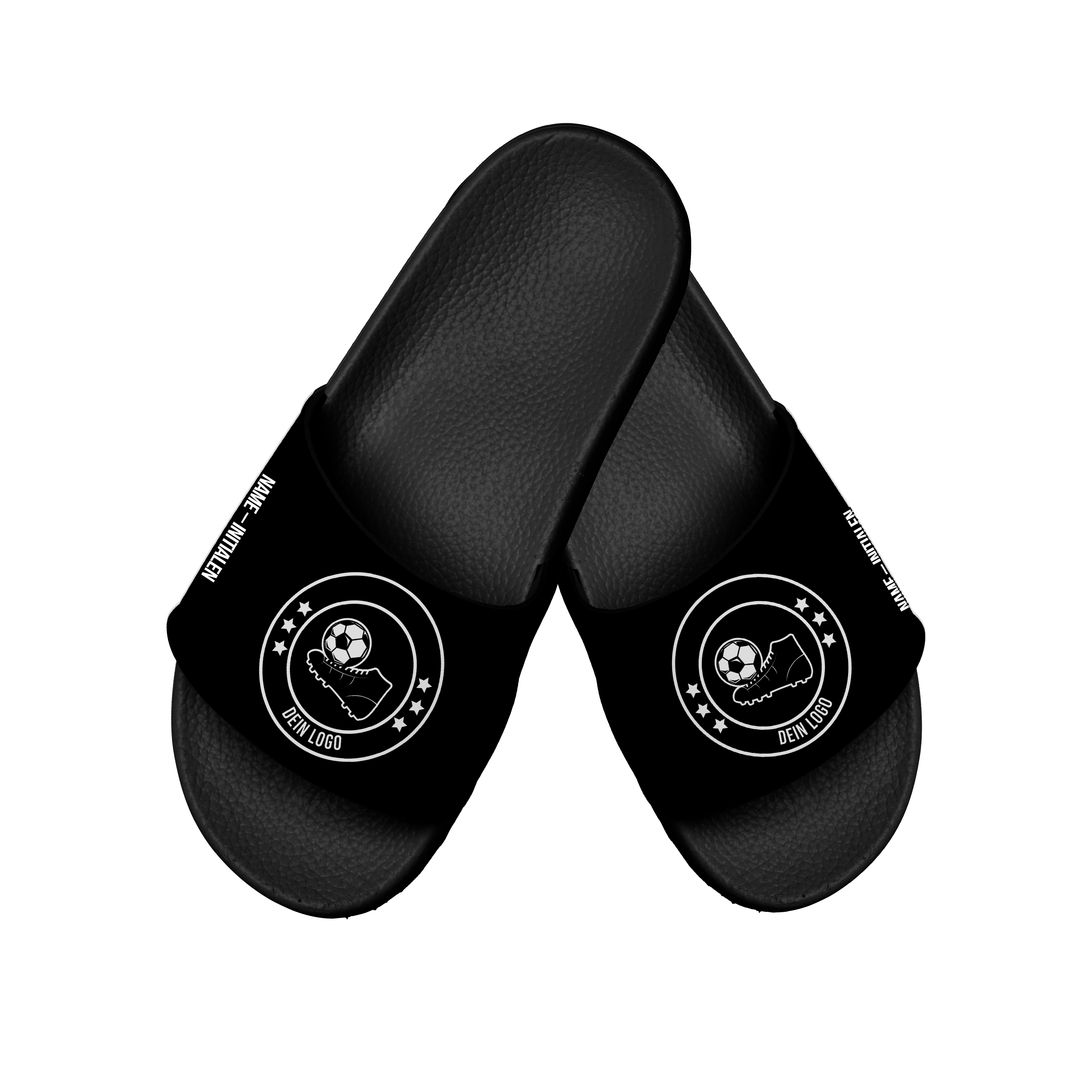 Badelatsche Teamsport Design "Classic" Schwarze Oberlasche