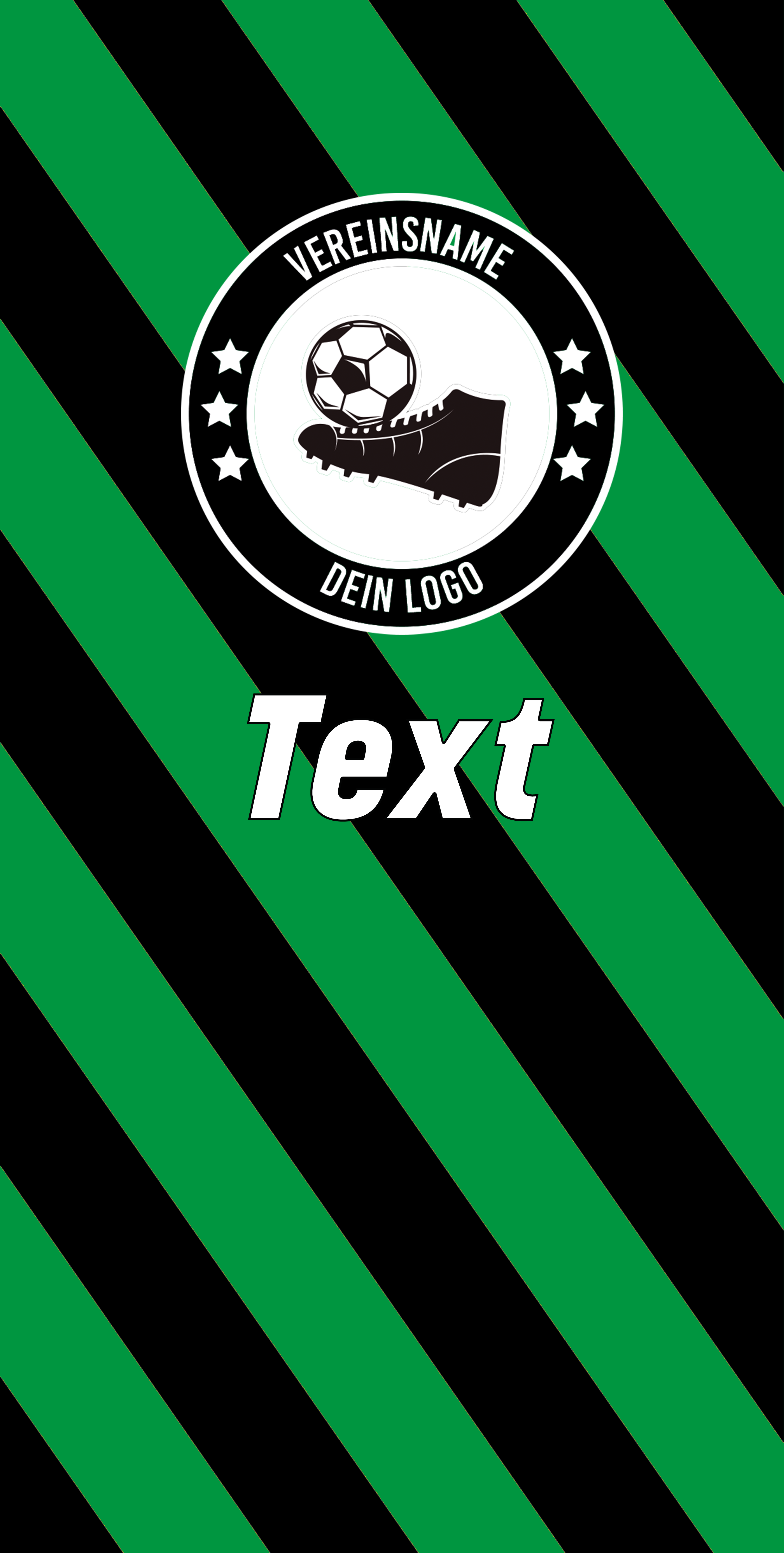 Fotohandtuch Frottehandtuch Design "Streifen" Grün -  Schwarz