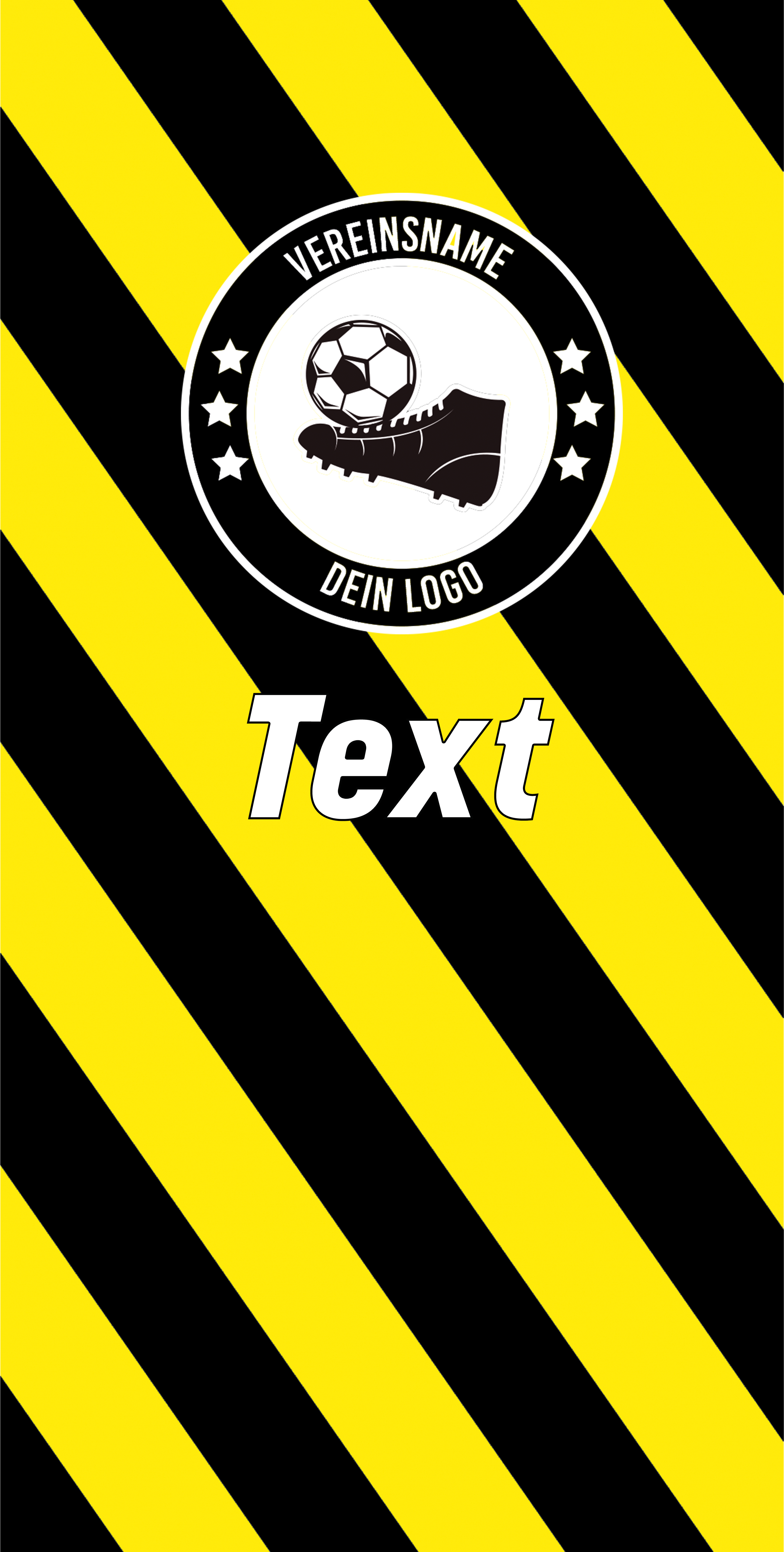 Fotohandtuch Frottehandtuch Design "Streifen" Gelb -  Schwarz