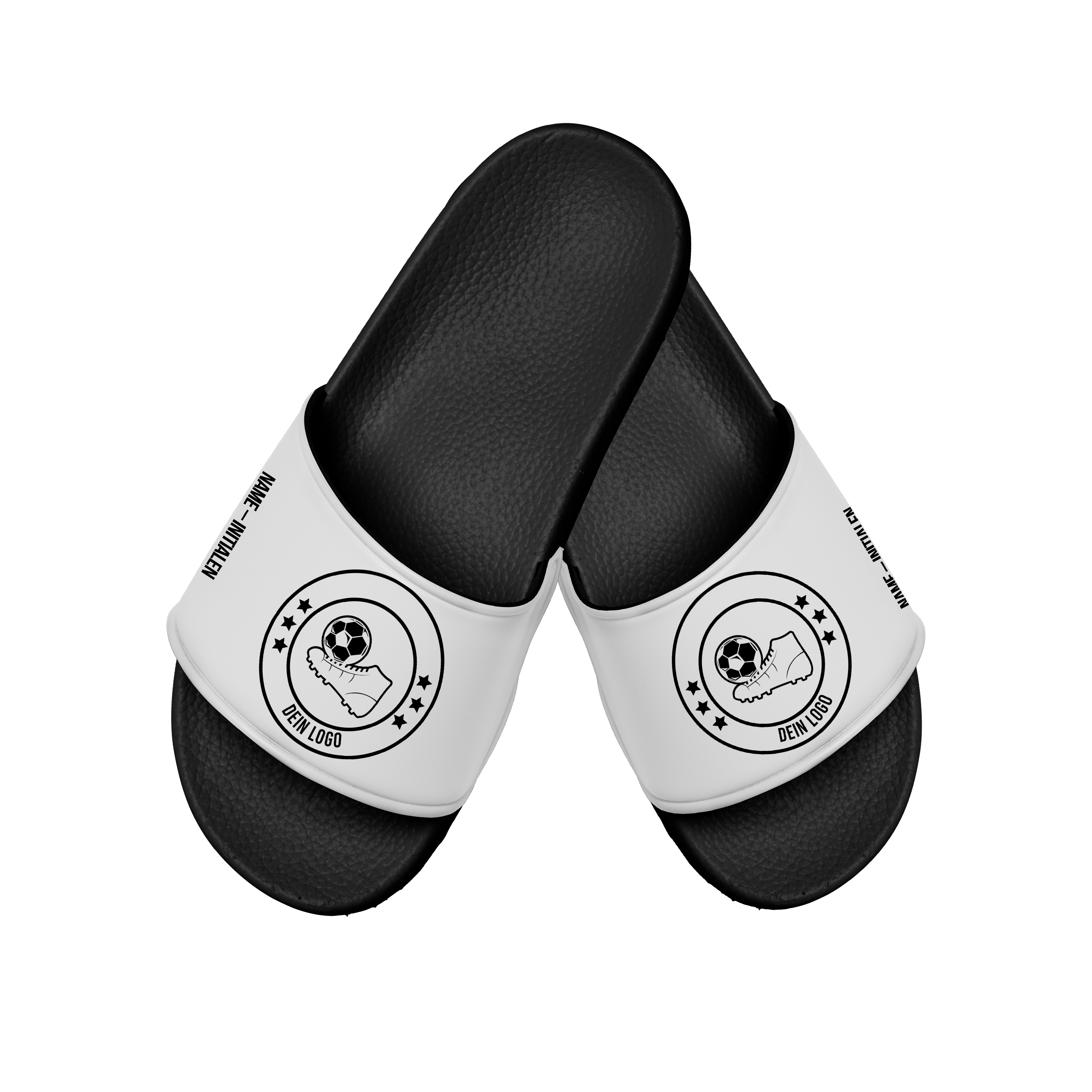 Badelatsche Teamsport Design "Classic" Weiße Oberlasche