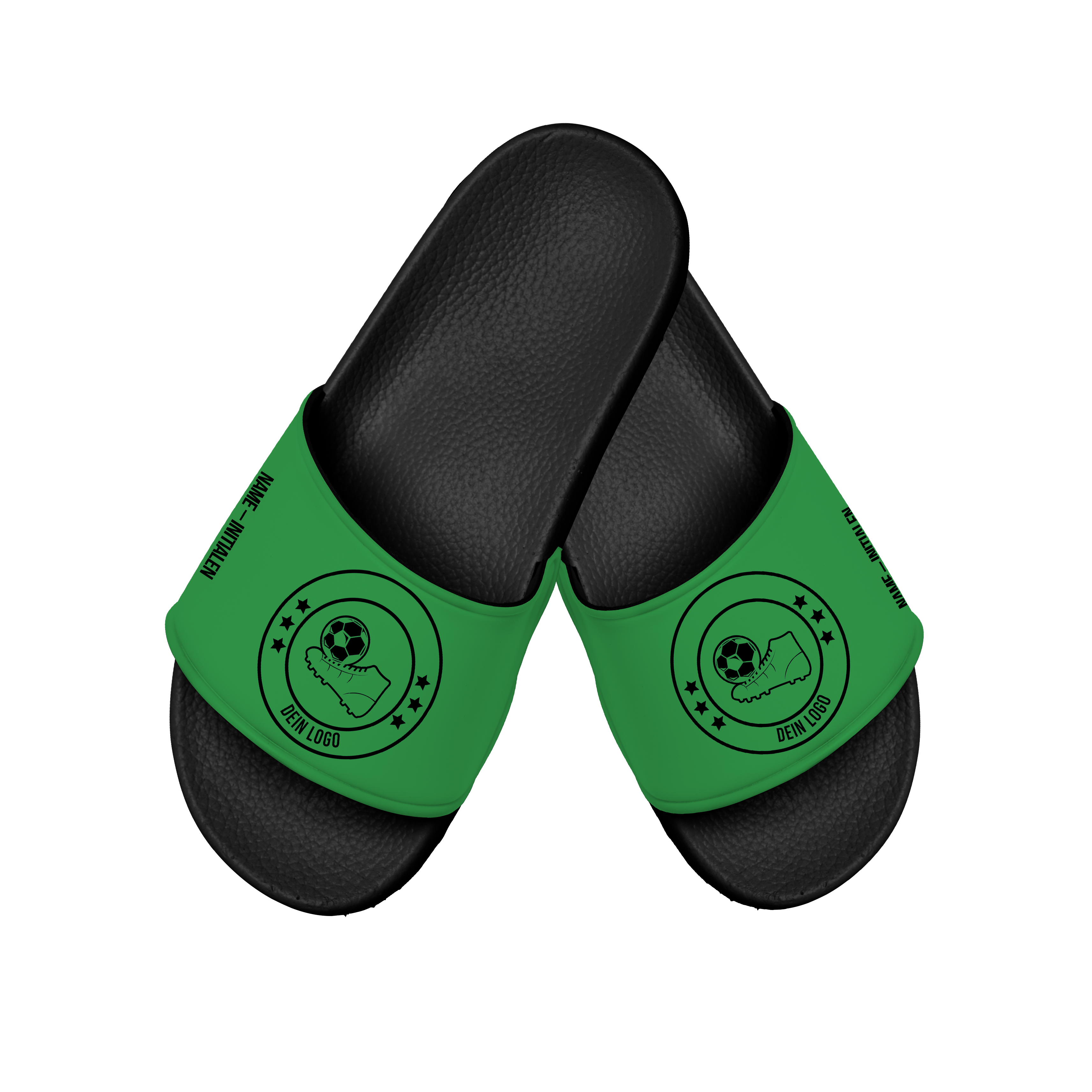 Badelatsche Teamsport Design "Classic" Grüne Oberlasche